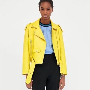 Zara Biker Jacket - Yellow